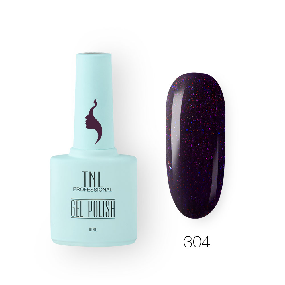 Гель-лак TNL 8 Чувств №304 – сияющая черника (10 мл.)