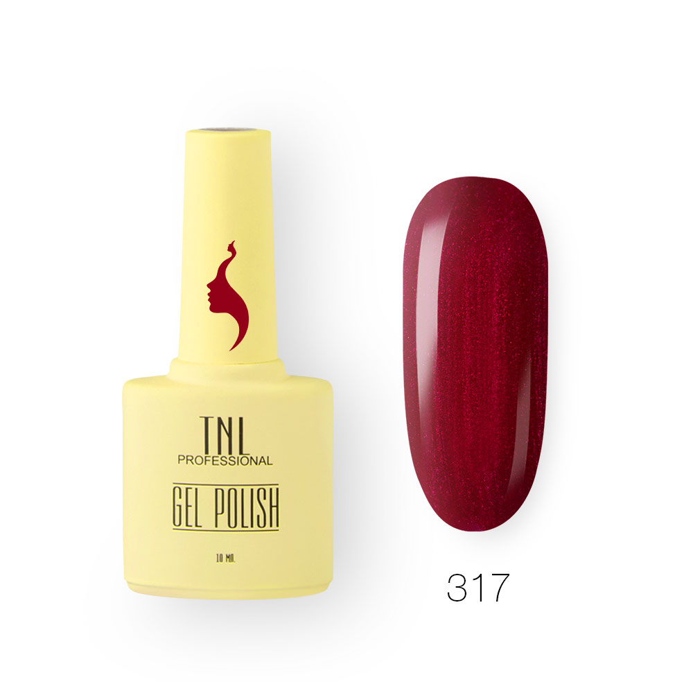 Гель-лак TNL 8 Чувств №317 – рубиновый блеск (10 мл.)