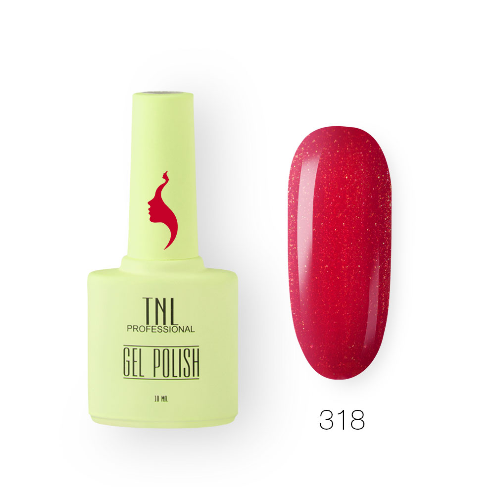 Гель-лак TNL 8 Чувств №318 – осколки рубина (10 мл.)