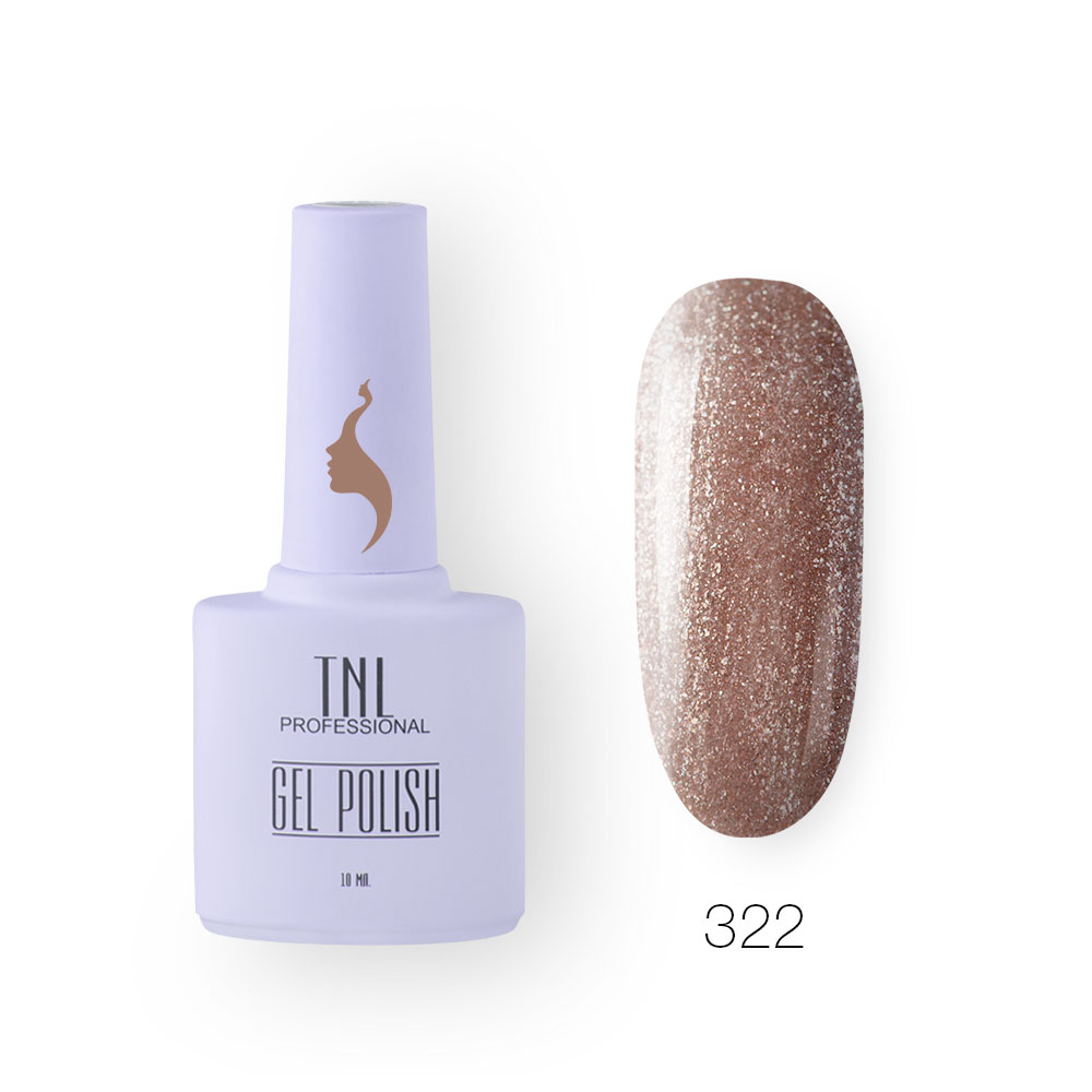 Гель-лак TNL 8 Чувств №322 – молотый кофе (10 мл.)