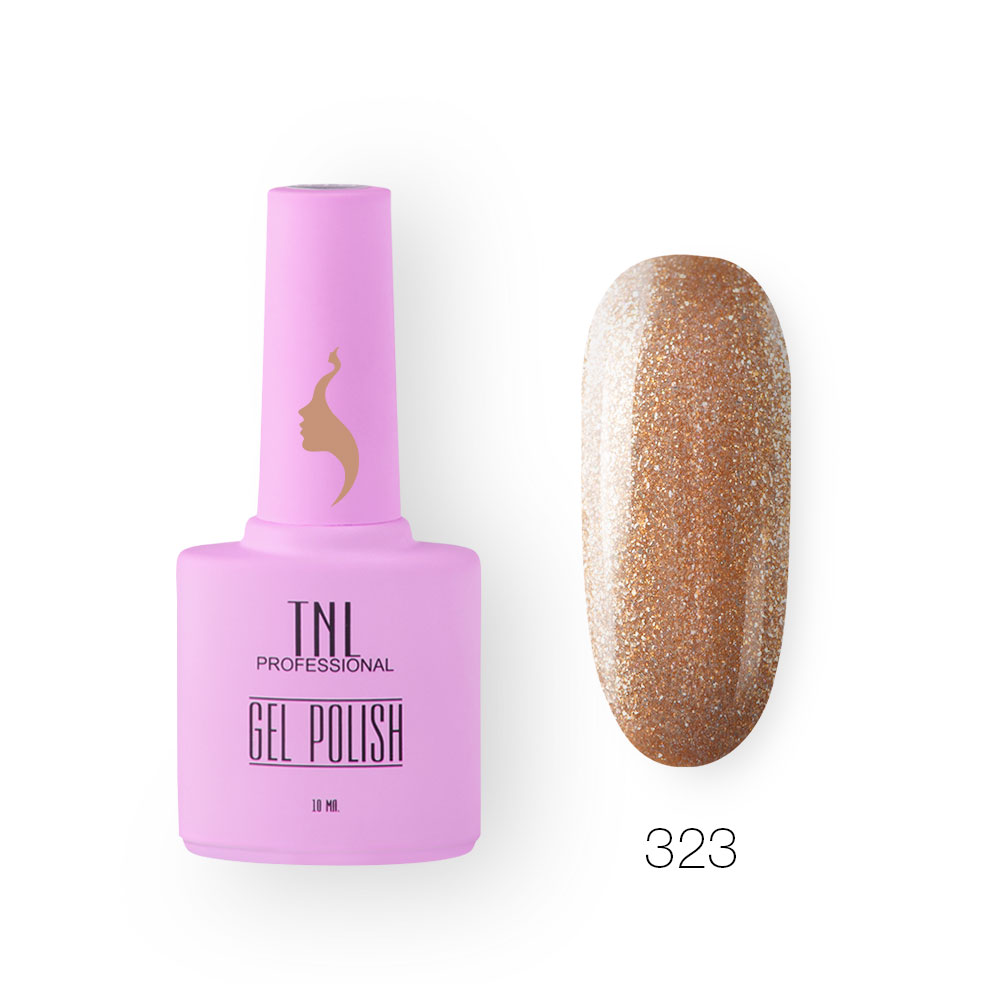 Гель-лак TNL 8 Чувств №323 – бронзовый свет (10 мл.)