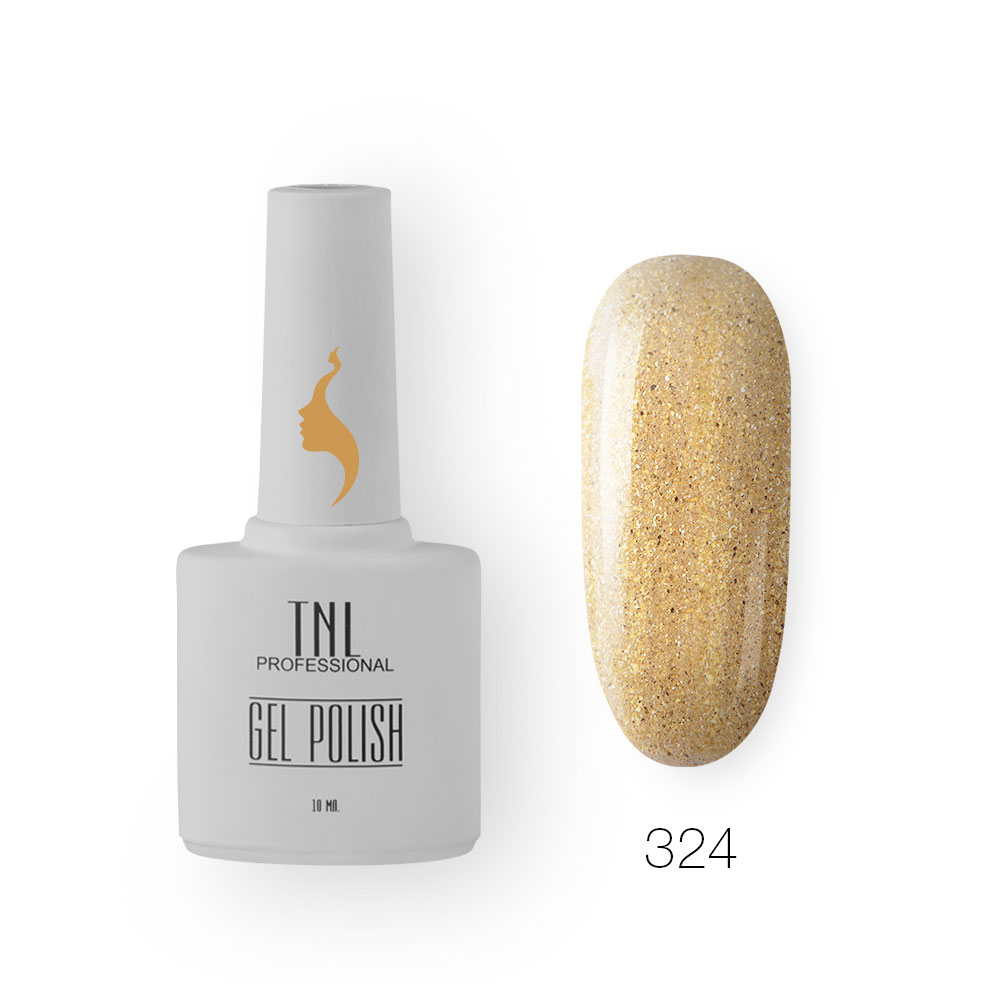 Гель-лак TNL 8 Чувств №324 – золотой звездопад (10 мл.)