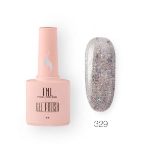Гель-лак TNL 8 Чувств №329 - россыпь серебра (10 мл.)