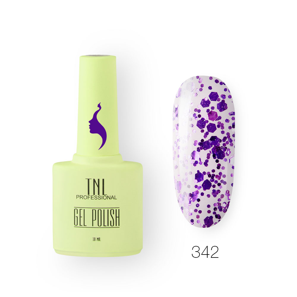 Гель-лак TNL 8 Чувств №342 – крупный аметист (10 мл.)