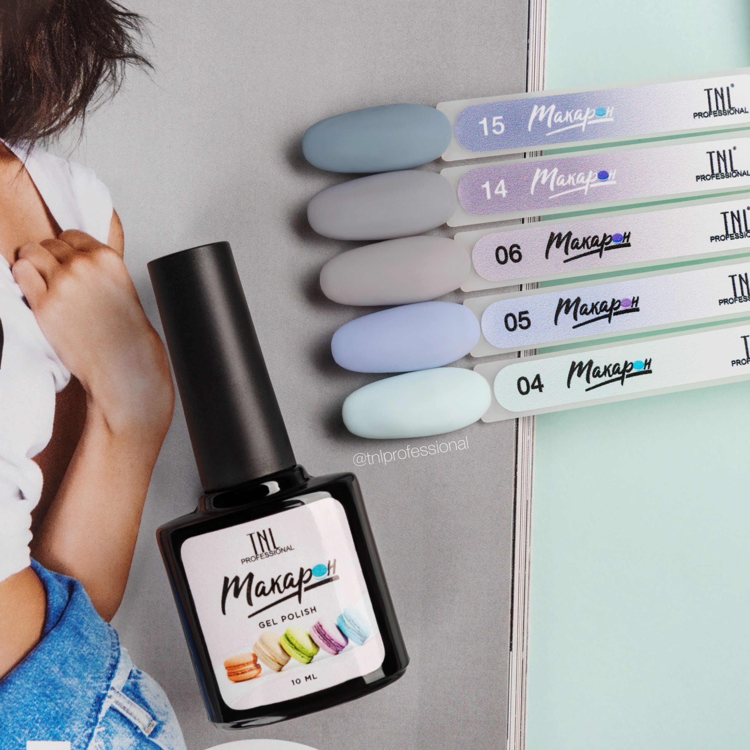 Гель-лак TNL Макарон №14 – Черничное мороженое (10 мл)