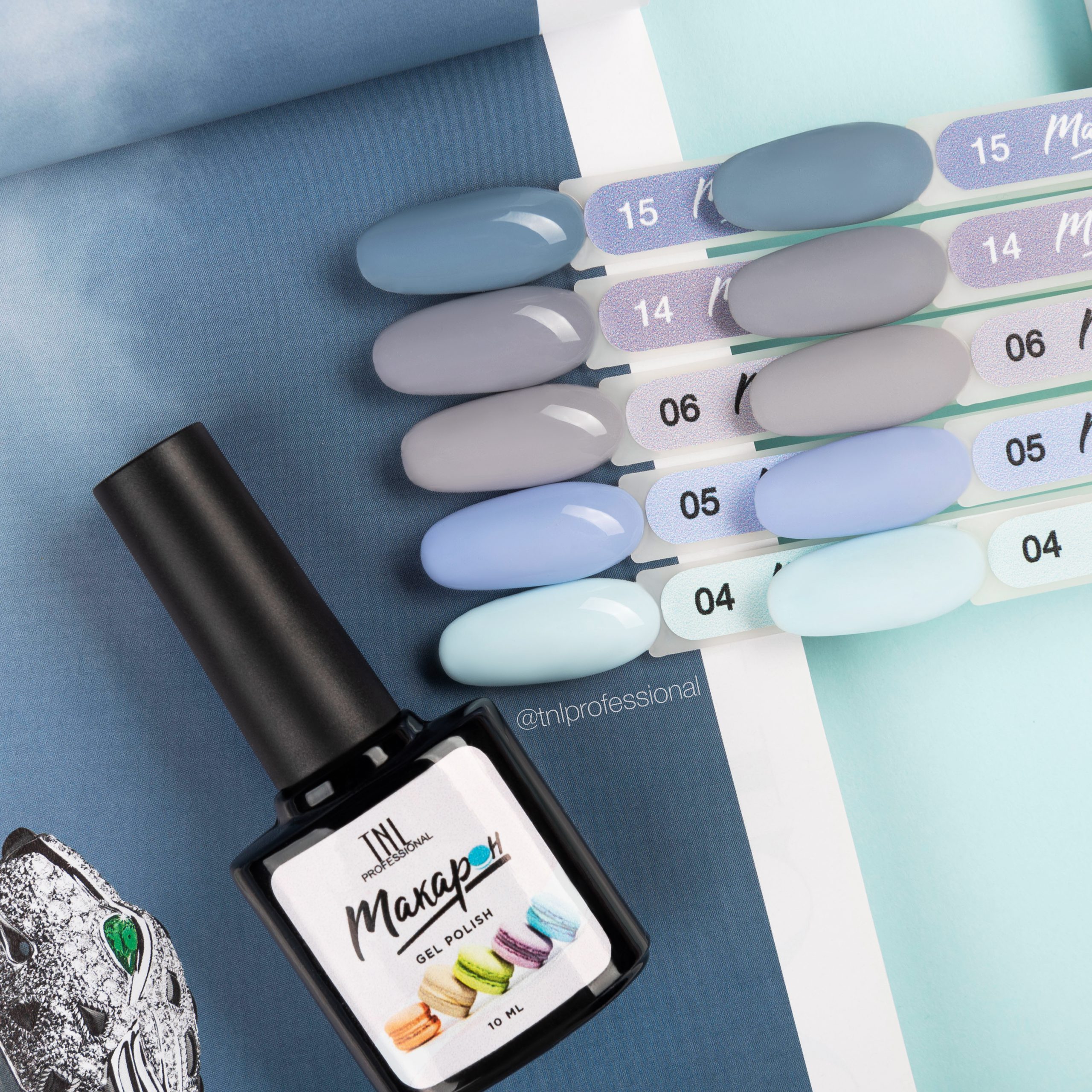 Гель-лак TNL Макарон №15 – Суфле с голубикой (10 мл)