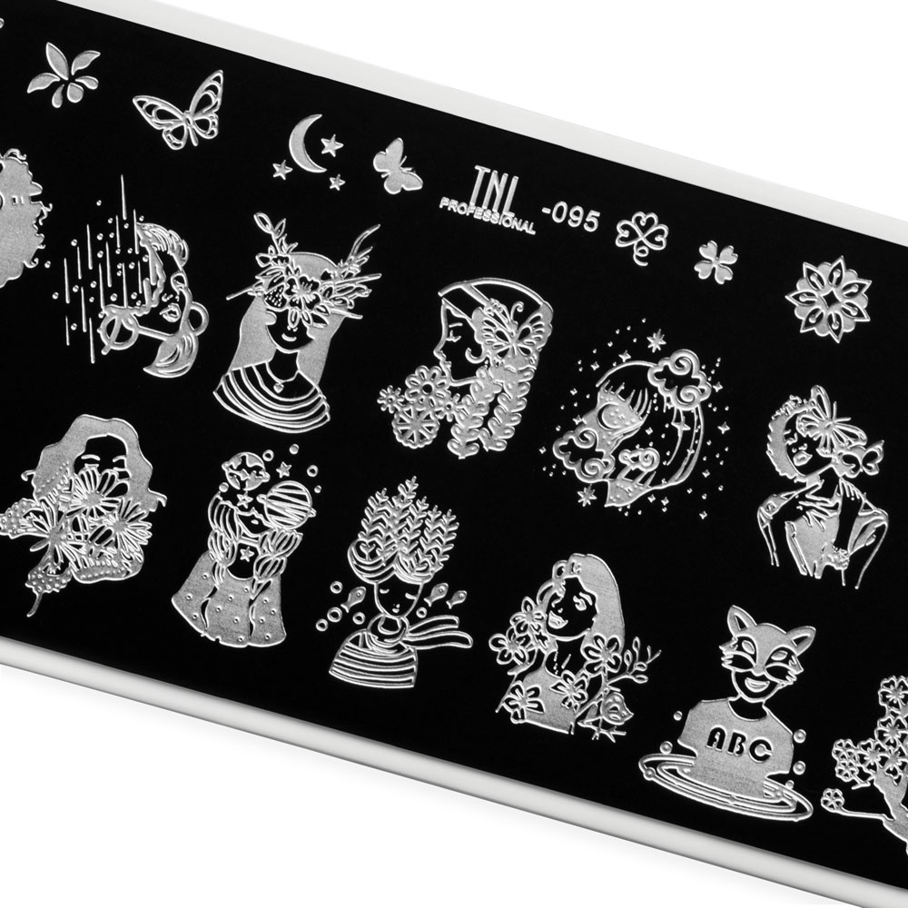 Пластина для стемпинга TNL Premium – woman flower (095)