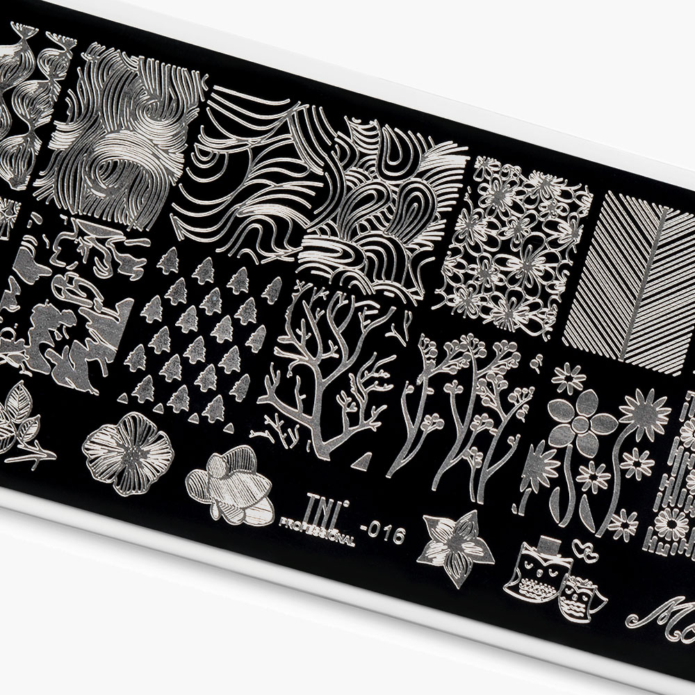 Пластина для стемпинга TNL Premium – волшебный лес (16)