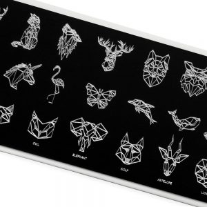 Пластина для стемпинга TNL Premium – геометрические животные (087)