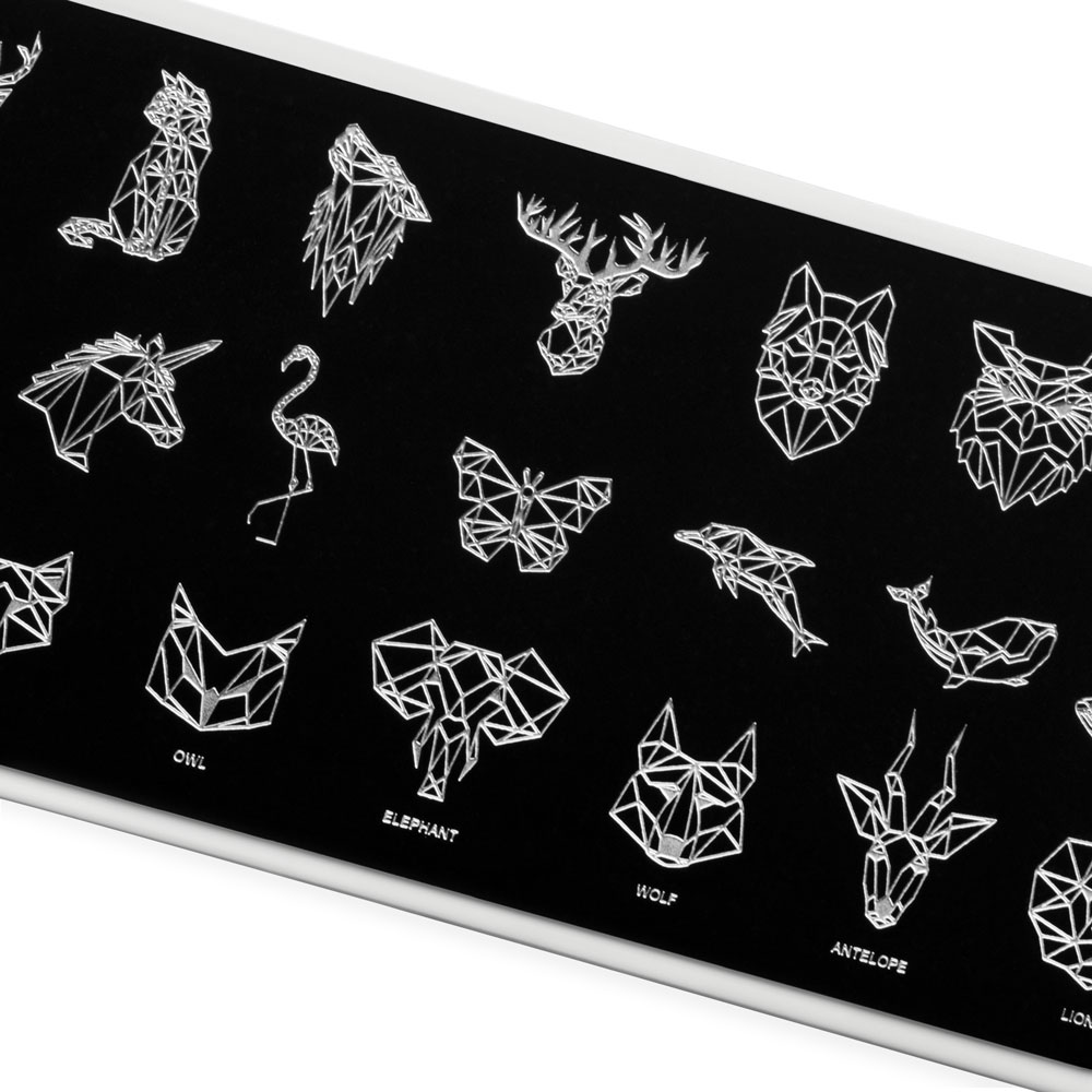 Пластина для стемпинга TNL Premium – геометрические животные (087)