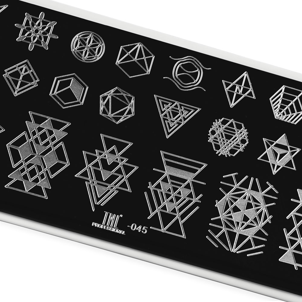 Пластина для стемпинга TNL Premium – геометрические узоры (45)