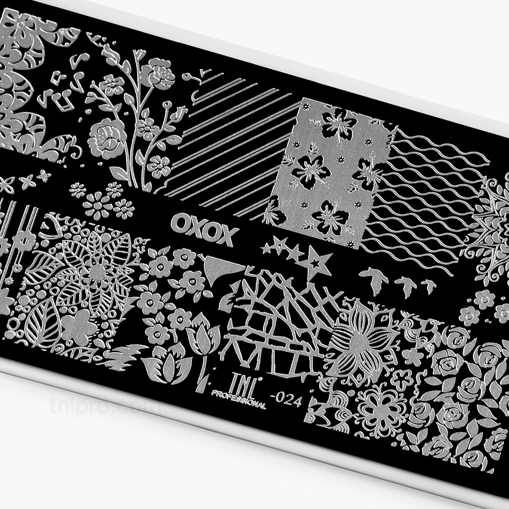 Пластина для стемпинга TNL Premium – мелодия цветов (24)