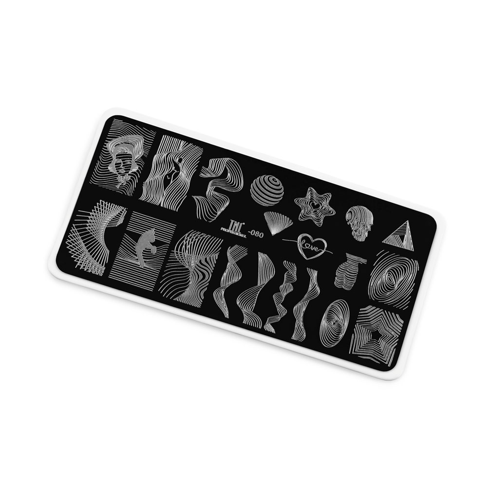 Пластина для стемпинга TNL Premium – силуэтные линии (080)