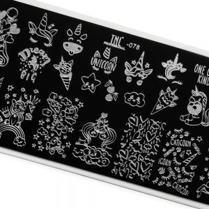 Пластина для стемпинга TNL Premium – сказочный единорог (078)