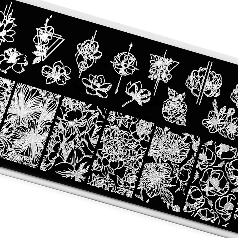 Пластина для стемпинга TNL Premium – тропический цветок (124)