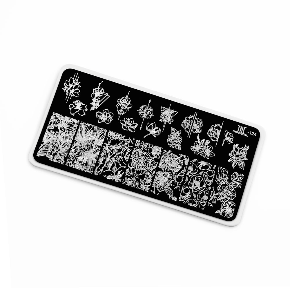 Пластина для стемпинга TNL Premium – тропический цветок (124)