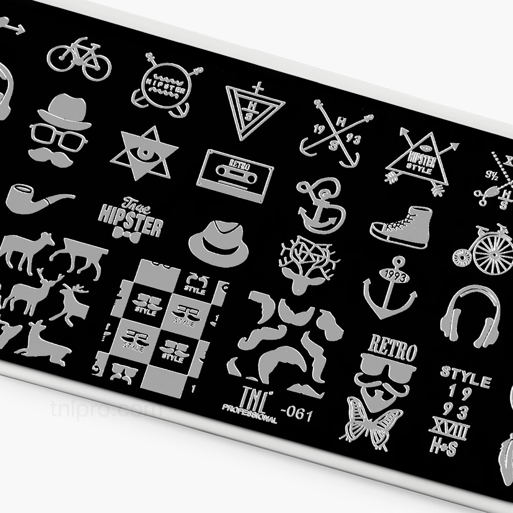 Пластина для стемпинга TNL Premium – хипстер (61)