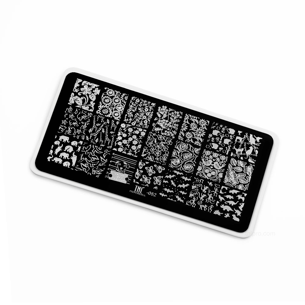 Пластина для стемпинга TNL Premium – цветы и животные (52)