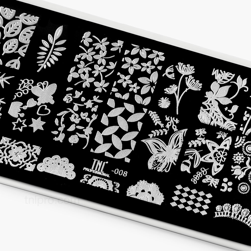 Пластина для стемпинга TNL Premium – цветы острова (8)