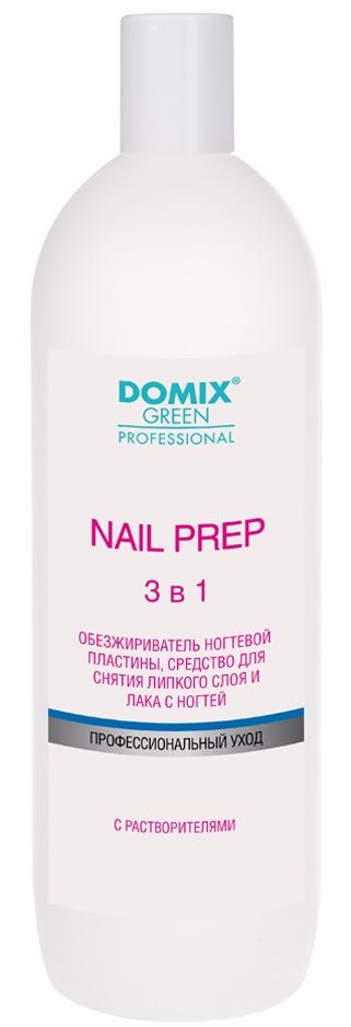 1л DGP Nail prep 3 в 1. Обезжириватель ногтевой пластины, средство для снятия липкого слоя и лака дл