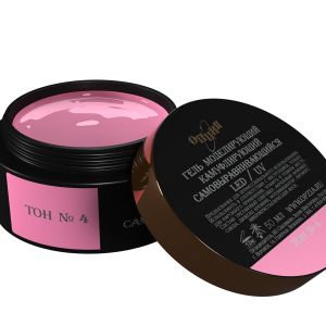 Гель моделирующий камуфлирующий самовыравнивающийся темно-розовый (холодный) Тон №4 15мл