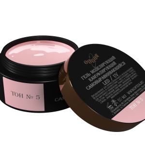 Гель моделирующий камуфлирующий самовыравнивающийся темно-розовый (холодный) Тон №5 15мл