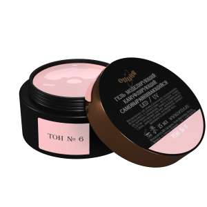 Гель моделирующий камуфлирующий самовыравнивающийся темно-розовый (холодный) Тон №6 15мл