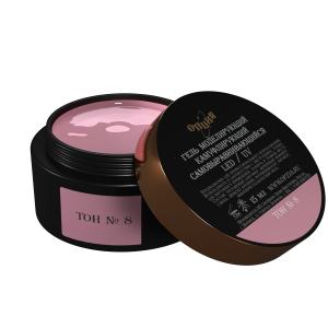 Гель моделирующий камуфлирующий самовыравнивающийся темно-розовый (холодный) Тон №8 15мл