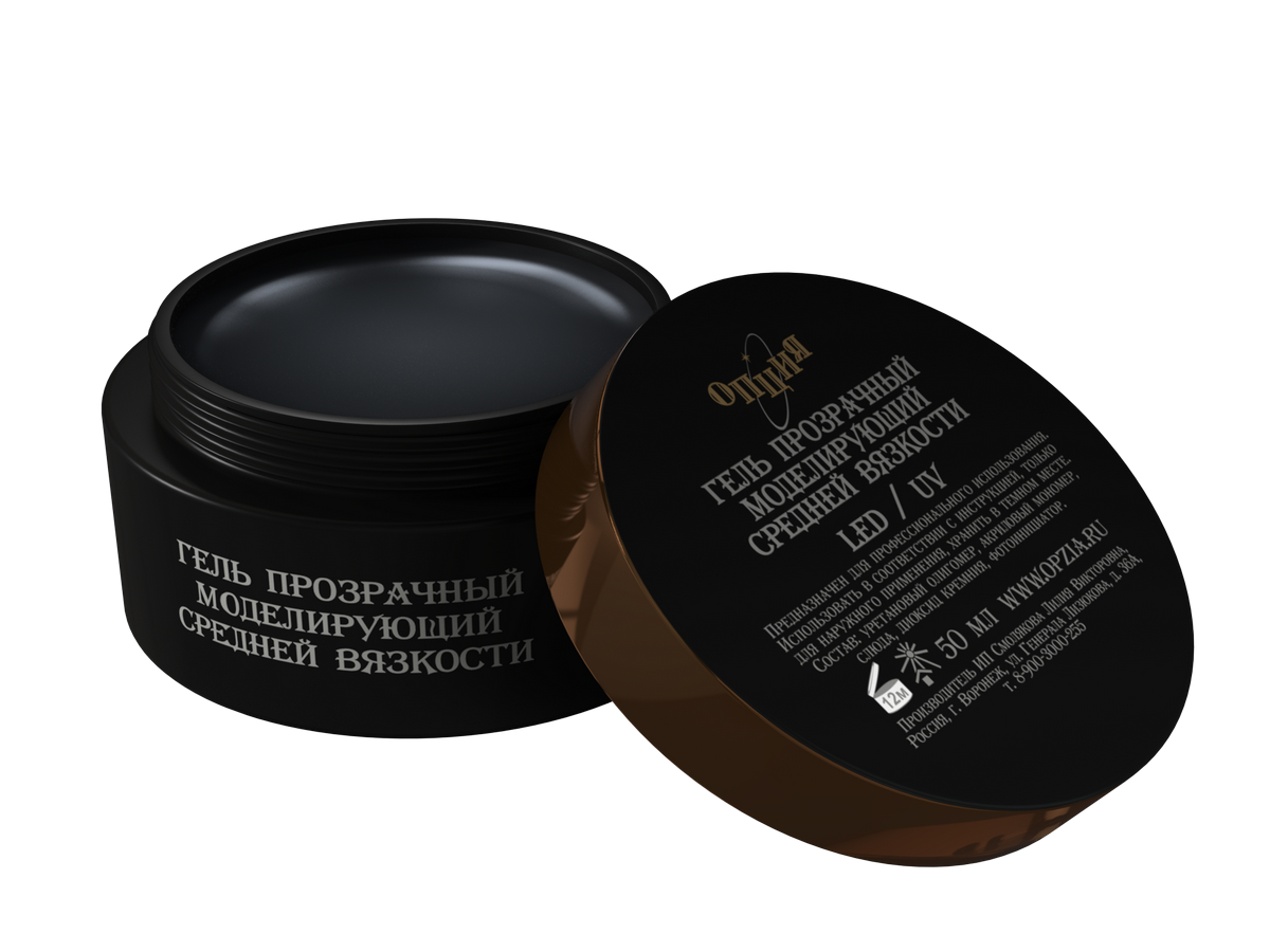 Прозрачный моделирующий гель средней вязкости 50мл