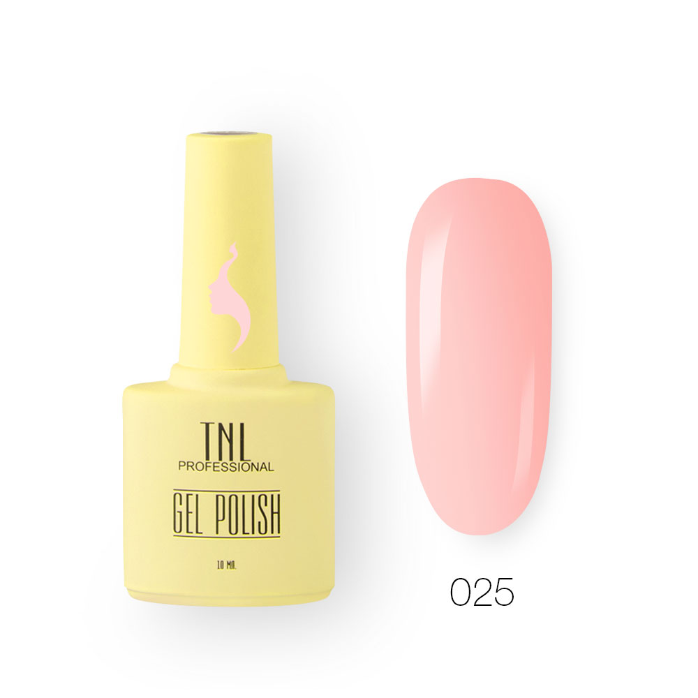 Гель-лак TNL 8 Чувств №025 – пастельно-розовый (10 мл.)