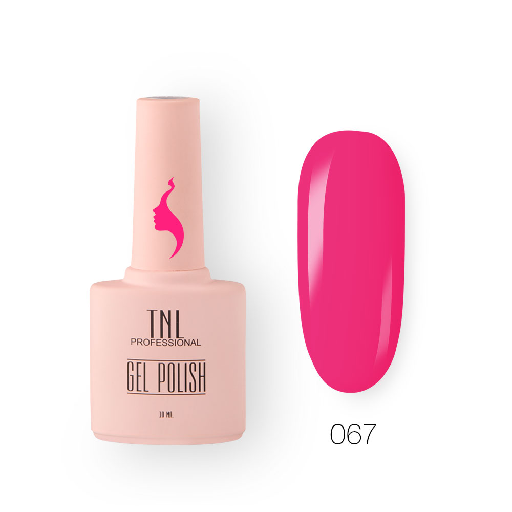 Гель-лак TNL 8 Чувств №067 – яркий малиновый (10 мл.)