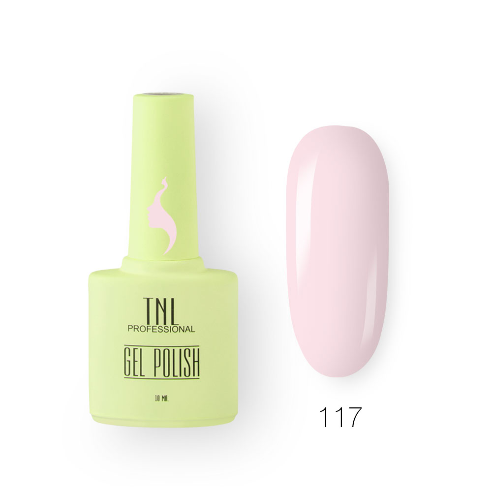Гель-лак TNL 8 Чувств №117 – розовый крем (10 мл.)