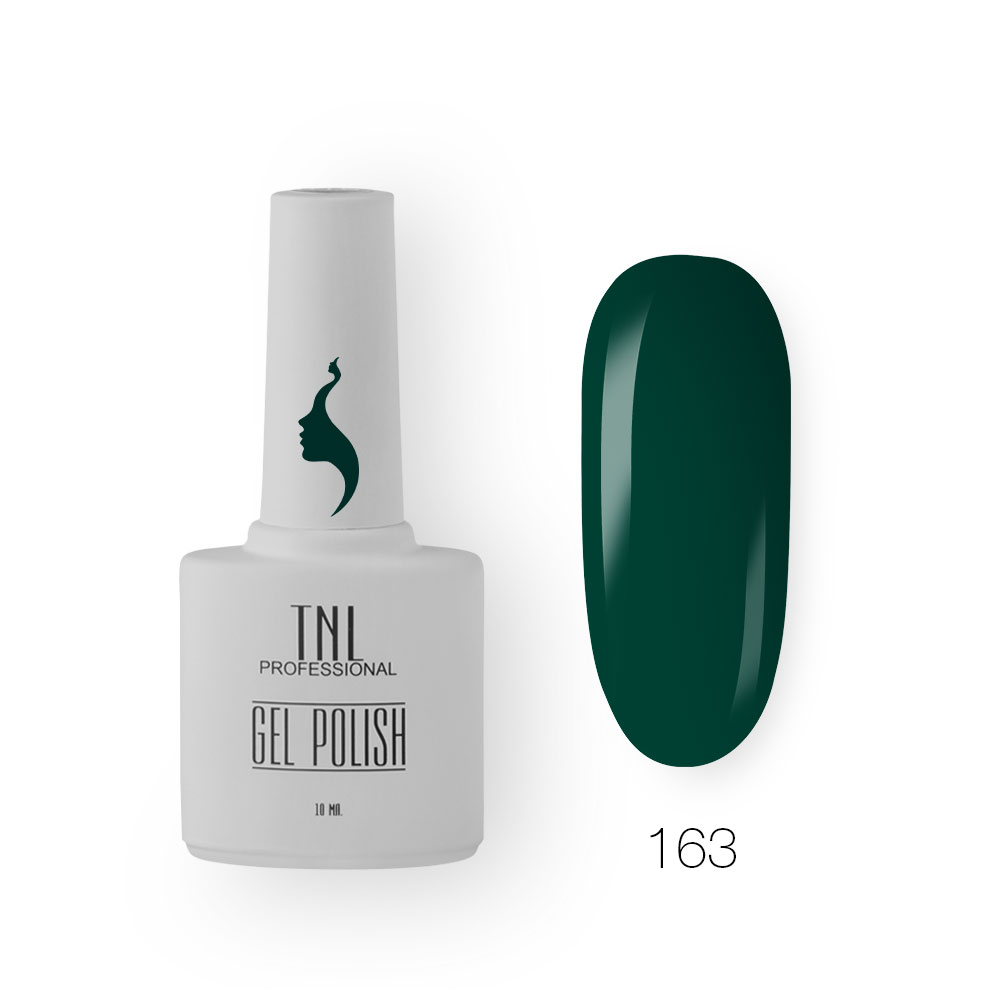 Гель-лак TNL 8 Чувств №163 – темно-изумрудный (10 мл.)