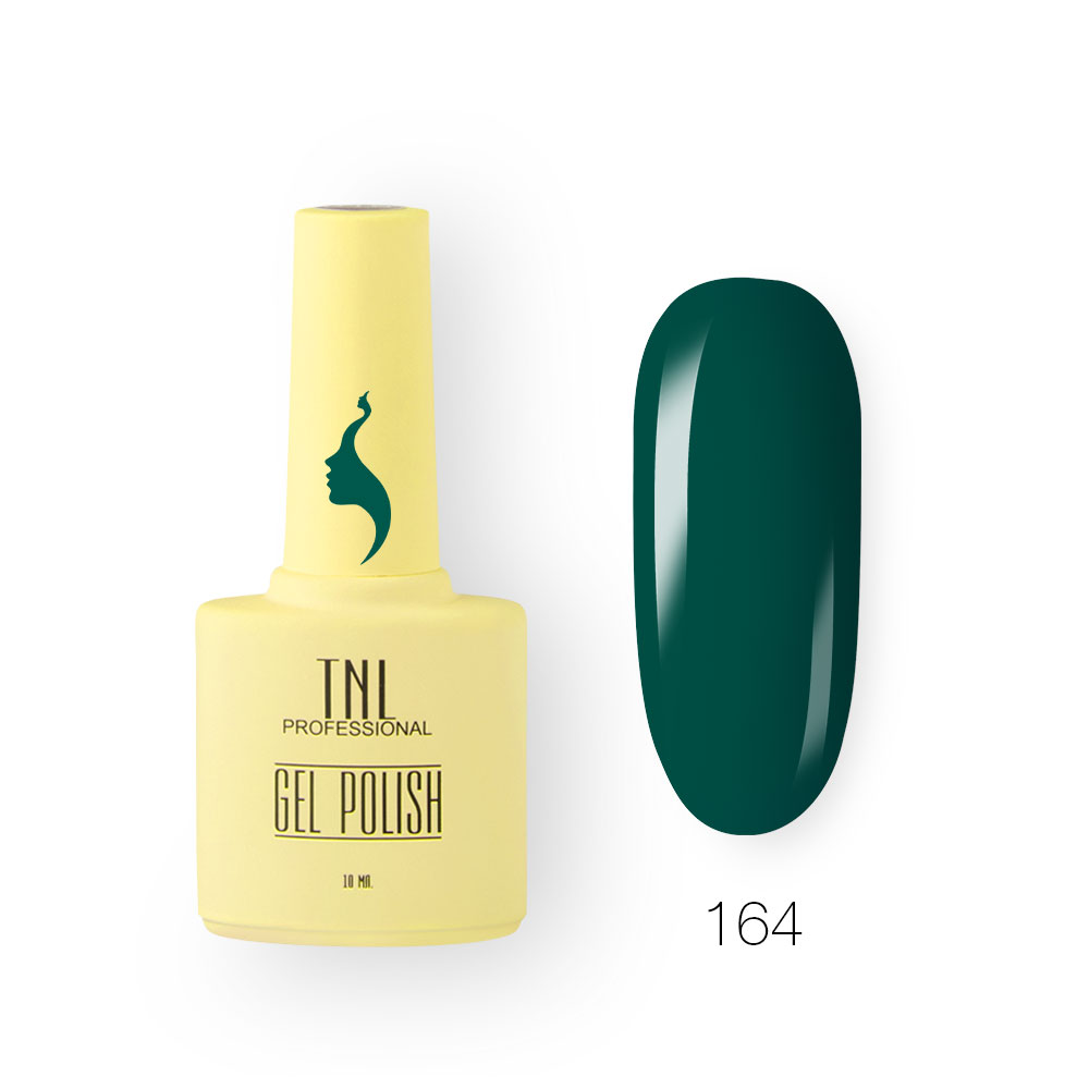 Гель-лак TNL 8 Чувств №164 – насыщенно-зеленый (10 мл.)
