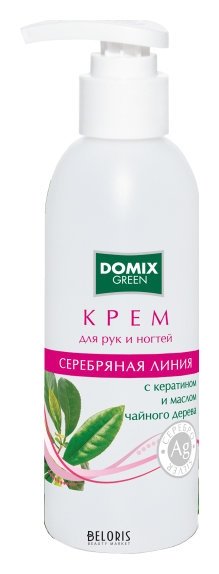 200 мл Крем для рук и ногтей с кератином и маслом чайного дерева и наносеребром