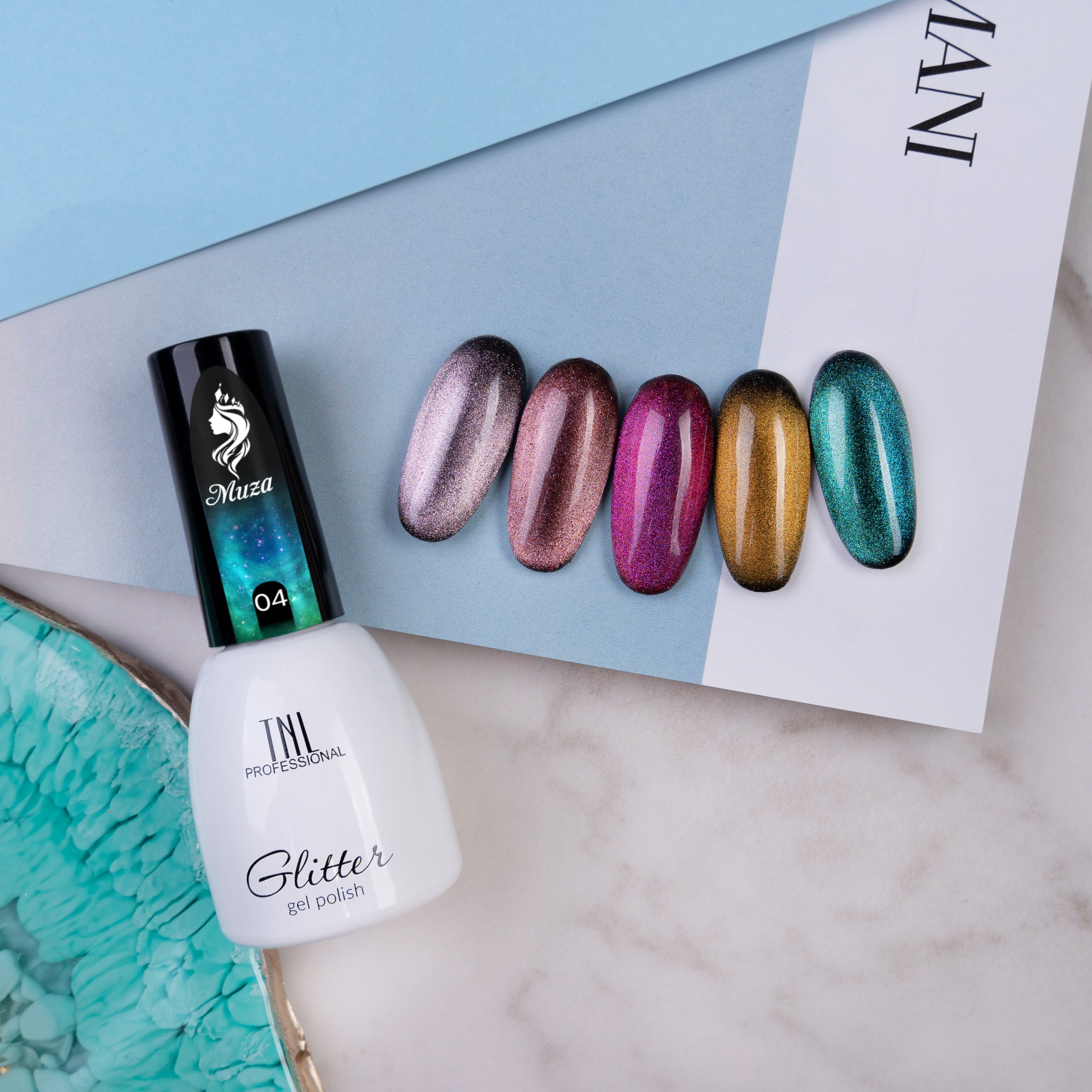 Гель-лак TNL кошачий глаз Muza №04 – Лесная нимфа (7 мл.)