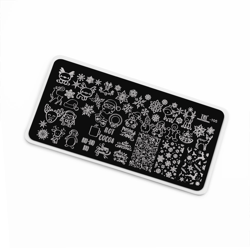 Пластина для стемпинга TNL Premium – В гостях у Санты (105)