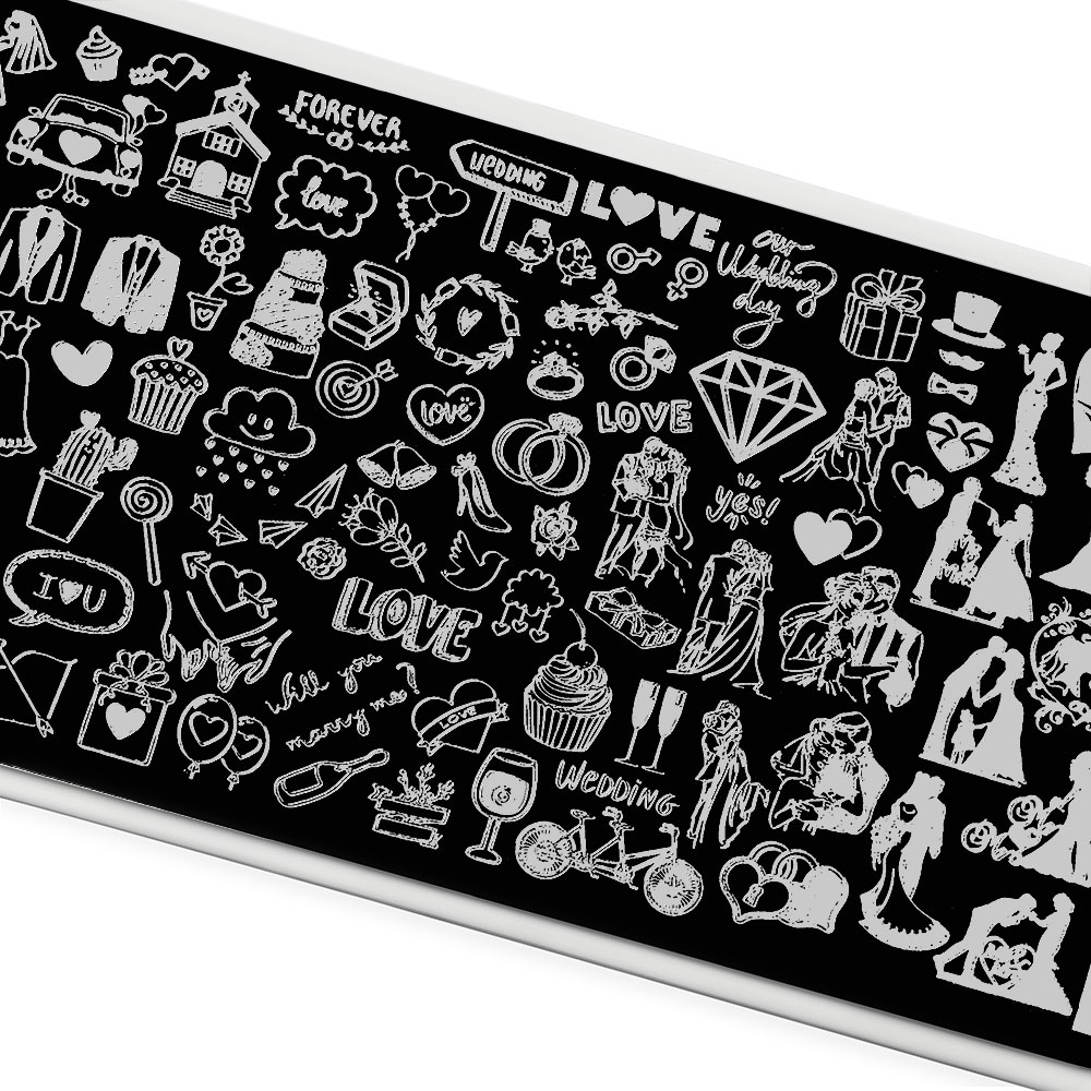 Пластина для стемпинга TNL Premium – Свадьба мечты (112)