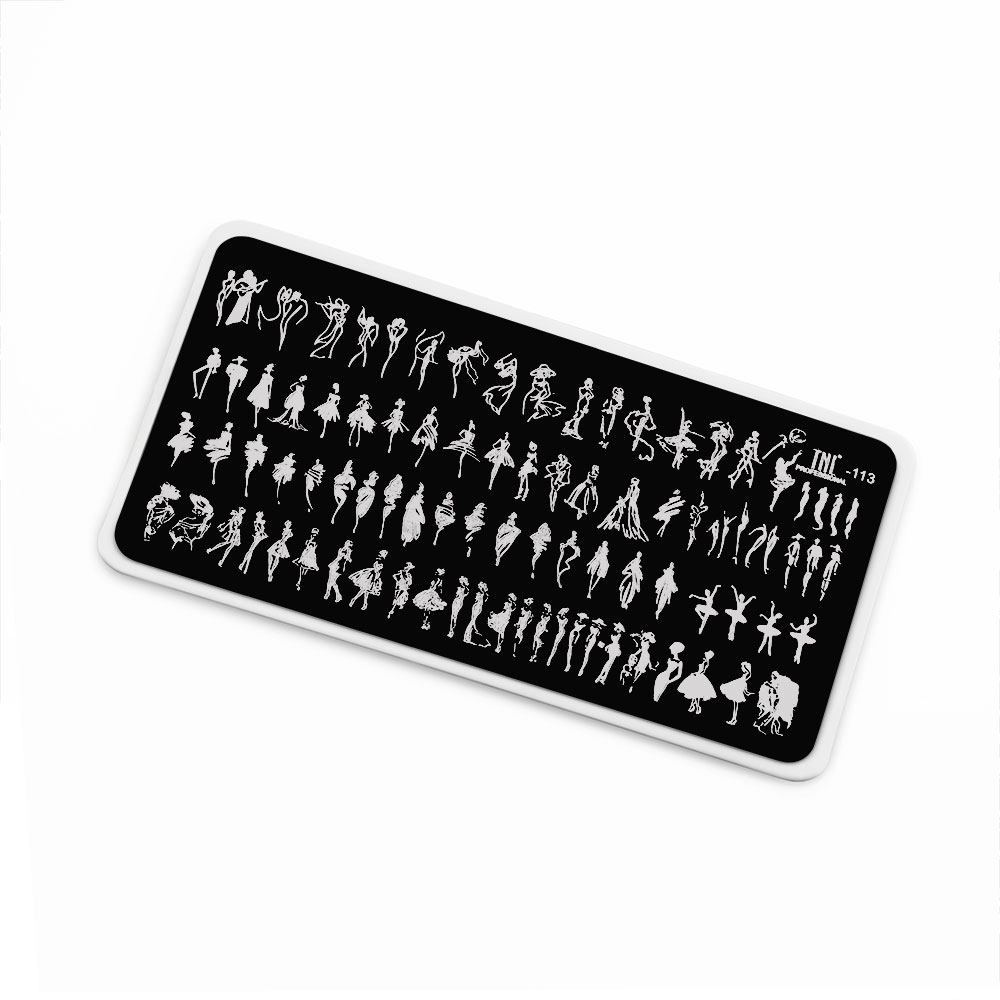 Пластина для стемпинга TNL Premium – Силуэт незнакомки (113)