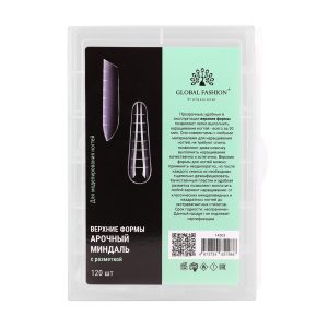 Global Fashion, Верхние формы с разметкой, арочный миндаль, 120 шт